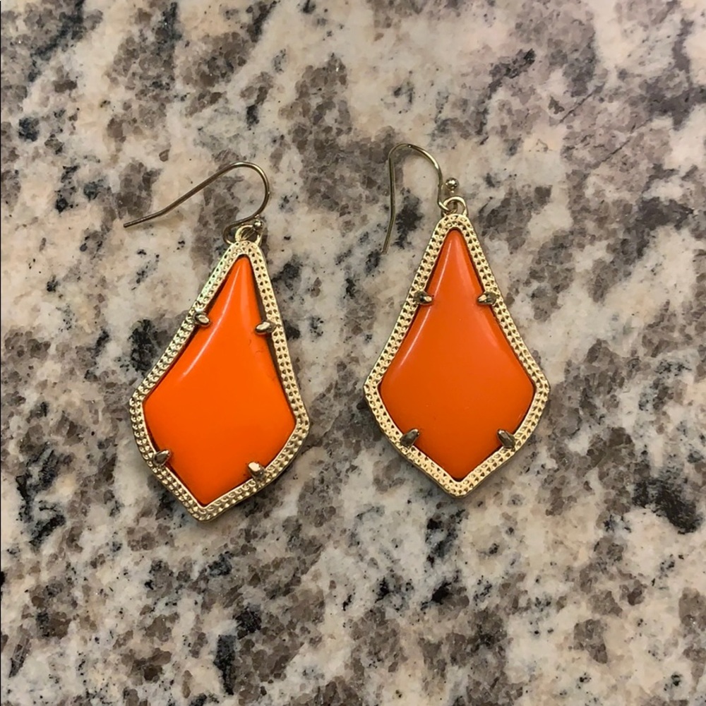 Orange Kendra Scott earrings